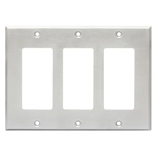 RDL CP-3S Triple Cover Plate,  Stainless Steel