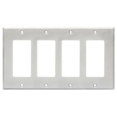 RDL CP-4S Quadruple Cover Plate, Stainless Steel