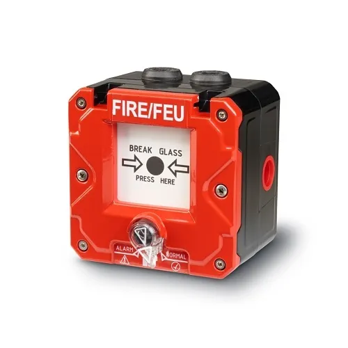 Federal Signal CP-BG-N-R-1-NFN-00-3 1/2 NPT Flameproof and Hazardous Location Break Glass, Single Switch, No Flap, Red