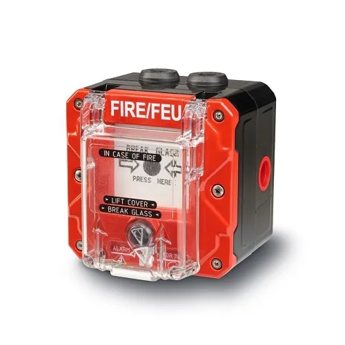 Federal Signal CP-BG-N-R-2-FFN-00-3 1/2 NPT Flameproof and Hazardous Location Break Glass, Dual Switch, Lift Flap, Red
