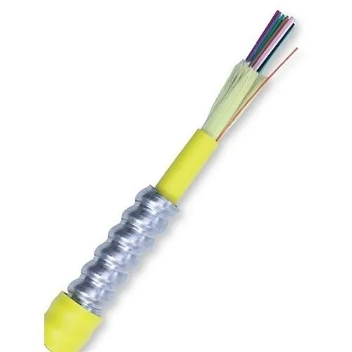 AFL CP0129551901-AIAP 12-Fiber Indoor Singlemode Armored Tight Buffered Plenum Fiber Optic Cable, Yellow