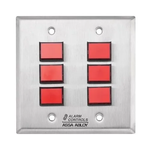 Alarm Controls CP1-2280 SG Remote Wall Plate with 16 LED, Red