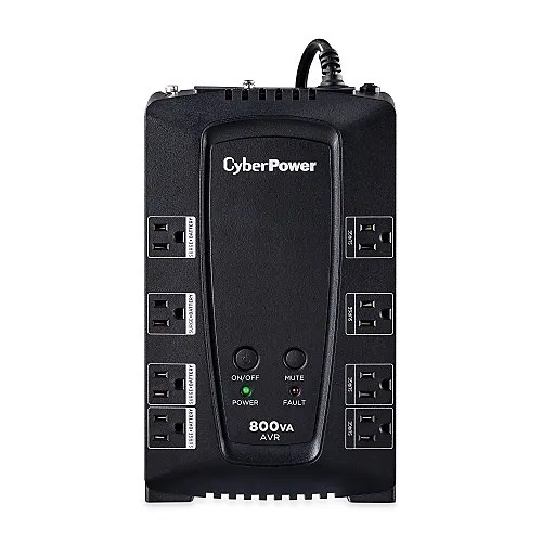 CyberPower CP800AVR AVR Series Compact UPS System, Simulated Sine Wave, 800VA 450W, 120VAC