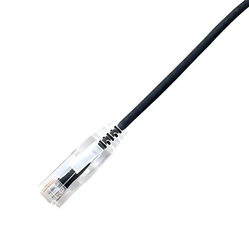 Lynn Electronics CPCS-6BK-005F Choice Slim Series CAT6 Ethernet Patch Cable, 5', 28 AWG, UTP, Black