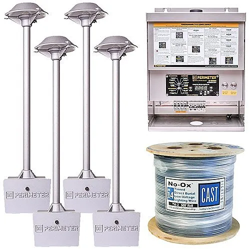 CAST CPL2K25020 Perimeter Generation Pre-Engineered Security Lighting Kit for 250' Perimeter, Includes (12) CPL2, CPT600DCA, CLW122500, (24) CPQC1, (125) CPSSTIE11, CHS14100, (2) XCEW30648