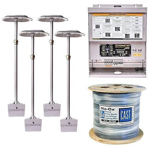 CAST CPL316K25020 Perimeter Generation Pre-Engineered Security Lighting Kit for 250' Perimeter, Includes (13) CPL316, CPT600, CLW102500, (26) CPQC1, (2) SPSSTIE11 and CHS14100, (2) XCEW30648