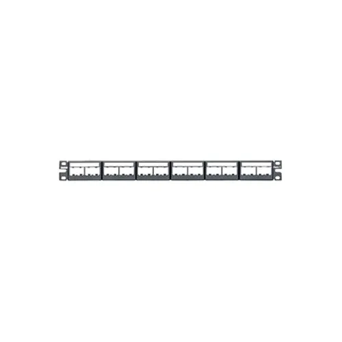 Panduit CPPL24WBLY Mini-Com Patch Panel with Llabels, 24 Port, RU, Black