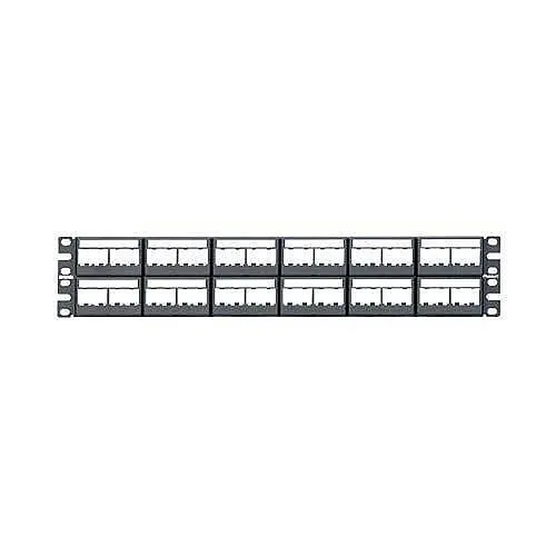 Panduit CPPL48WBLY Patch Panel, 48 Port Modular Snap-In, Black