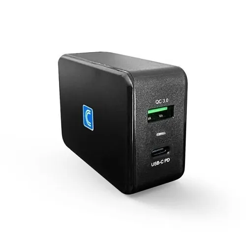 Comprehensive CPWR-2QC30W USB 2-Port Wall Charger, USB-C PD and USB-A Quick Charging Technology 3.0, 30W