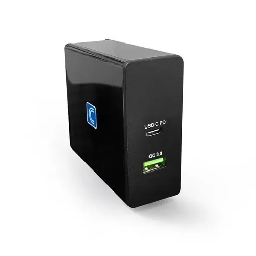 Comprehensive CPWR-2QC60W USB 2-Port Wall Charger, USB-C PD and USB-A Quick Charging Technology 3.0, 60W