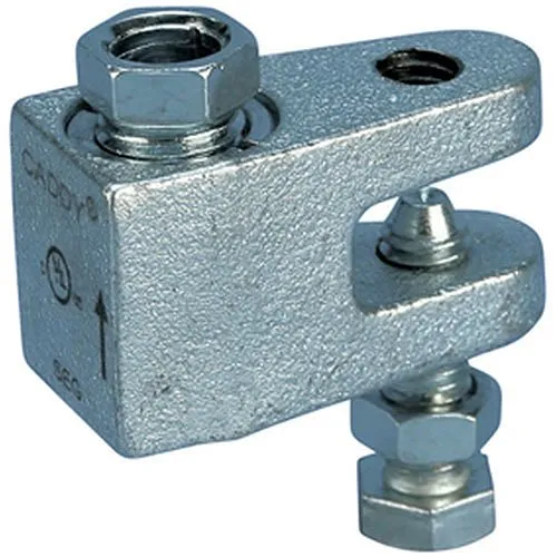 nVent CADDY CRLB37EG Rod Lock Beam Clamp, Electrogalvanized CAST Iron, 3/8" Rod Size
