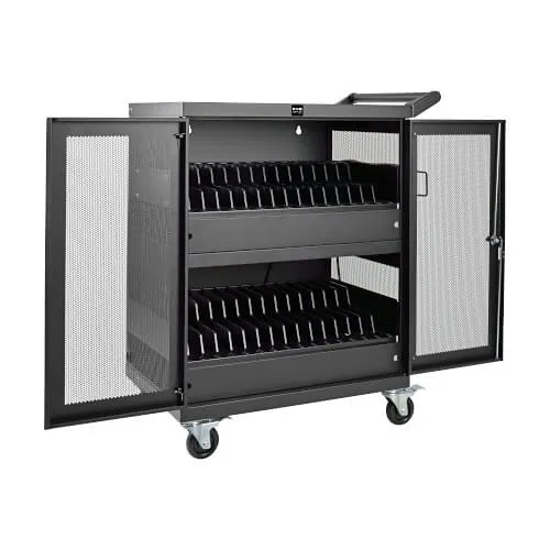 Eaton Tripp Lite CSC32AC Multi-Device Charging Cart, Chromebooks and Laptops, 32-Outlet AC, Wall-Mount Option, Black