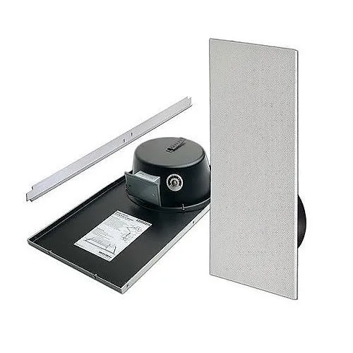 Bogen CSD1X2VRU Drop-in Ceiling Mounted Speaker with Back Can and Recessed Volume Control, 70V, 25V, Bright White