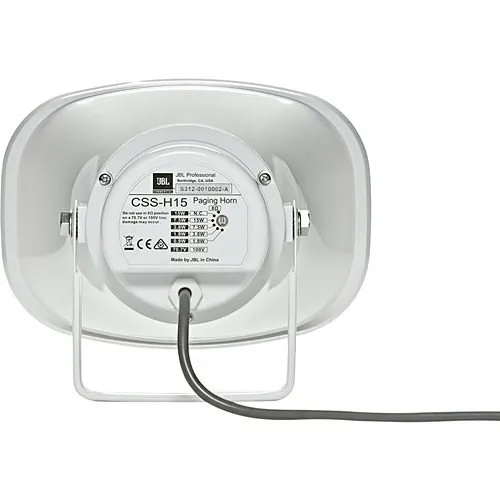 JBL Professional CSS-H15 15W Paging Horn, White