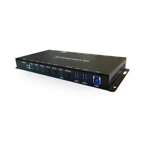 Comprehensive CSW-302PSMC Pro AV/IT Integrator Series 3x2 USB-C + HDMI 4K Matrix Switcher with USB 3.0 Hub and 60W PD