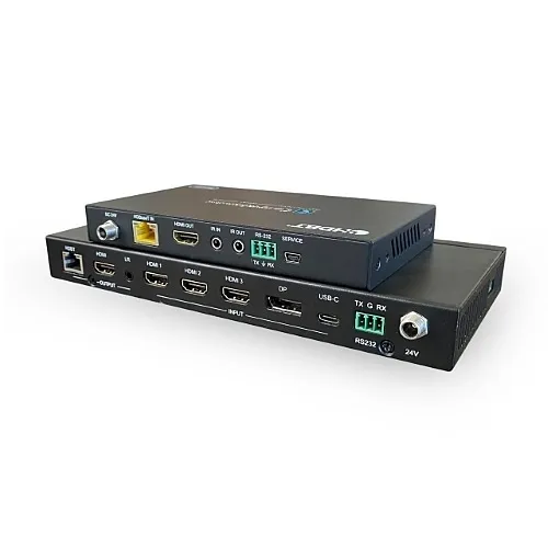 Comprehensive CSW-PS512MV Pro AV/IT Integrator Series 5x2 Seamless Presentation Switcher with Multi-Viewer and HDBT Extension up to 230'