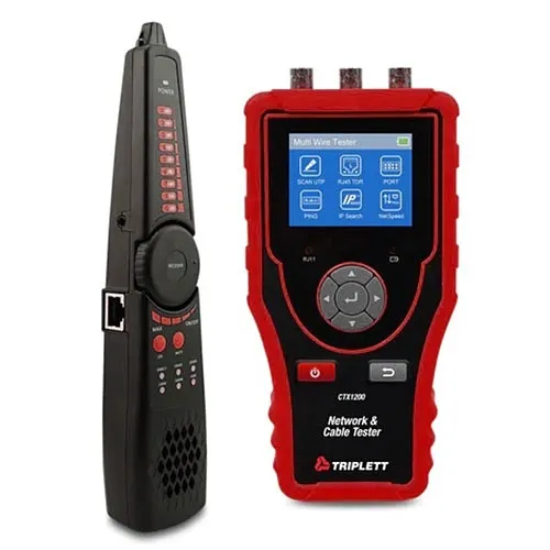 Triplett CTX1200 Network and Cable Tester with Probe, CCTV