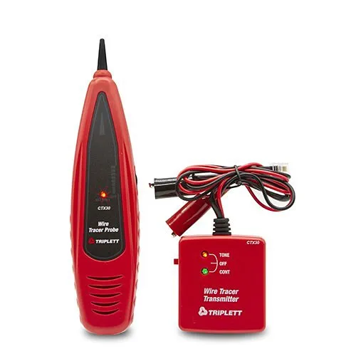 Triplett CTX30 Tone and Probe Wire Tracer and Circuit Tester, Pots Line Tip and Ring Testing, 24VAC, RJ11