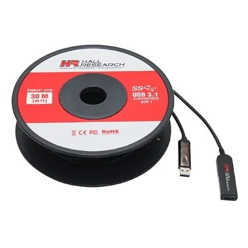 Hall CUSB3V1-AP30 USB 3.0 Javelin Active Optical Plenum Cable with Regulated Power