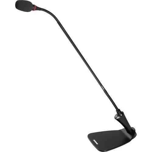 Shure CVG18DRS-B/C 18" Gooseneck Condenser Microphone with Integrated Desktop Base and 12' Cable, Inline Pre-Amp, Mute Switch, LightRing, Cardioid, Black