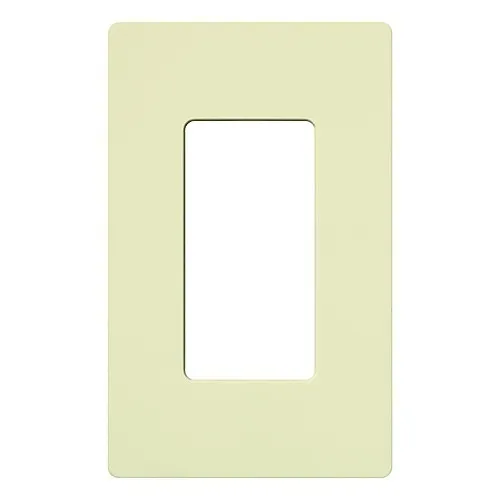 Lutron CW-1-AL Claro 1-Gang Screwless Wallplate, Almond