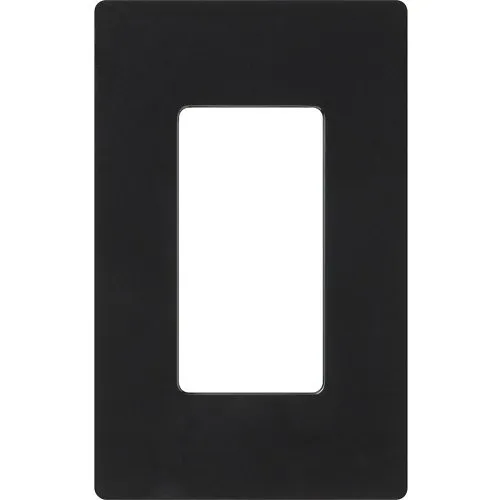 Lutron CW-1-BL Claro 1-Gang Screwless Wall Plate, Black