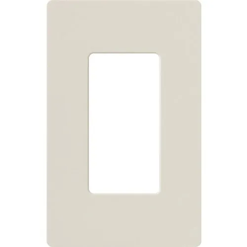 Lutron CW-1-LA Claro 1-Gang Screwless Wall Plate, Light Almond