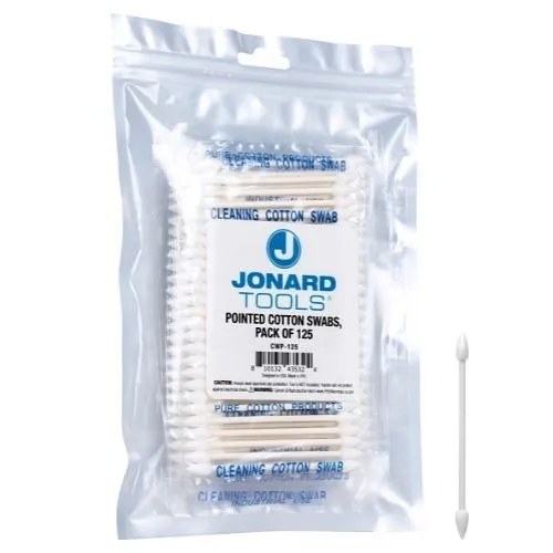 Jonard Tools CWP-125 Pointed Cotton Swabs, 125-Pack