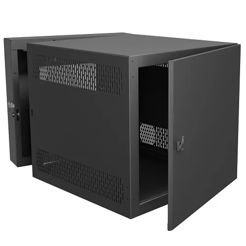Middle Atlantic CWR-12-32SD CWR Data Swing Wall Rack with Solid Door, 32" Deep, 12U, Black