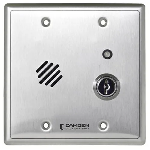 Camden CX-DA300 CX-DA300 Series Line Powered Door Monitor Alarm with Relay and Reset Key, Double Gang, 12/24V AC/DC