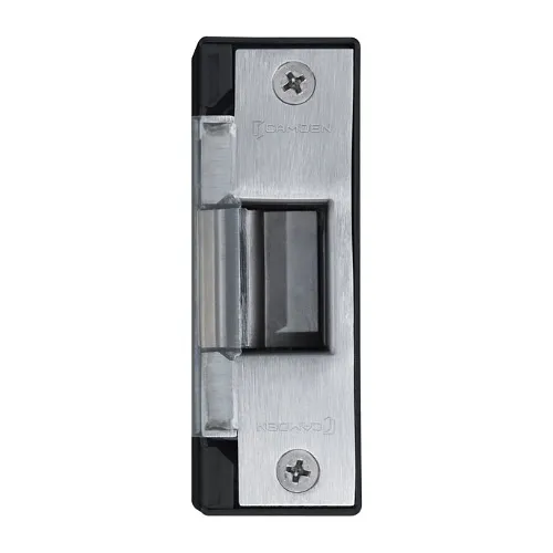 Camden CX-ED1959-MB Outdoor Rated Electric Strike with Metal Mounting Box for Exterior Doors and Gates, Grade 1, Stainless Steel