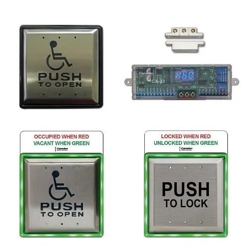 Camden CX-WC13XSM Aura Illuminated Push Plate Switch, Surface Mount