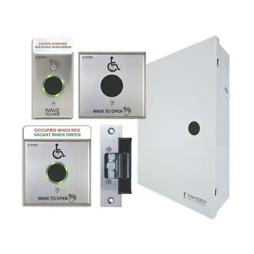 Camden CX-WC16-PS Touchless Switch Restroom Kit, 6-Piece, Includes CX-33PS, CM-331/43-SGLR, CM-331/42W-SGLR
