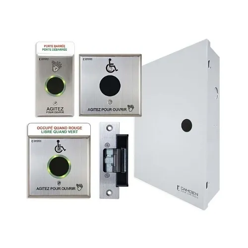 Camden CX-WC16-PSF Touchless Switch Restroom Kit, 6-Piece, French