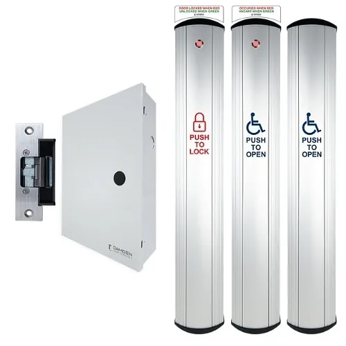 Camden CX-WC17-PS CX-WC Series 6"W Column Switch with LED Annunciator Restroom System Kit and Power Supply Cabinet
