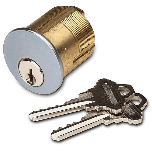 SDC CYL-6KDQ Mortise Cylinder for Key Switches, 6-Pin, 11/8" Length, Keyed Different