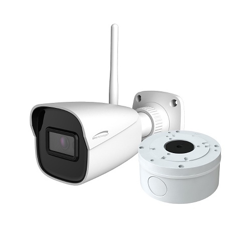 Speco O4VBW2 4MP IP WiFi Bullet Camera with Line Crossing and Intrusion Detection, 2.8mm Lens, White