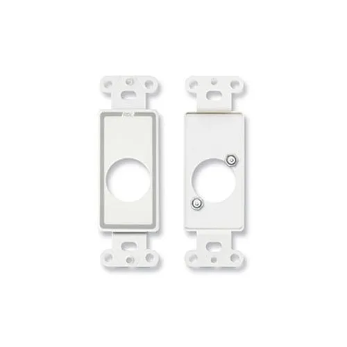 RDL D-D1 Single Connector Plate for Standard and Specialty Connectors, White