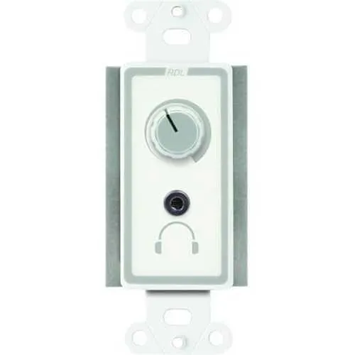 RDL D-HPA3 3.5W Audio Power and Headphone Amplifier, Wall-Mounted with Outputs, White