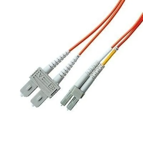 Lynn Electronics D-L2S2-1R2-005M Multimode Duplex Fiber Optic Patch Cable, OM1, 62.5/125, LC / SC Connector, 16.4' (5m)