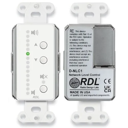 RDL D-NLC1 Network Remote Control with LED Indicators, White