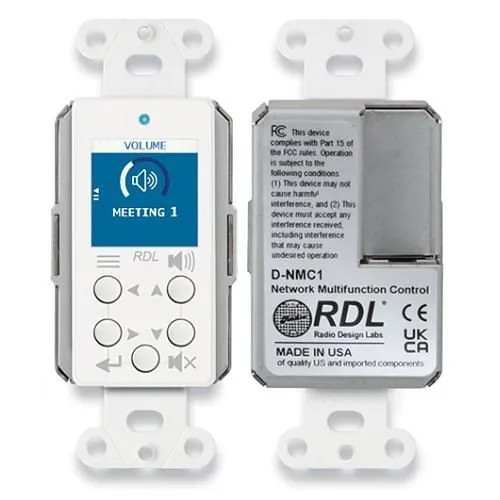 RDL D-NMC1 Network Remote Control with Full-Color LCD Screen, White