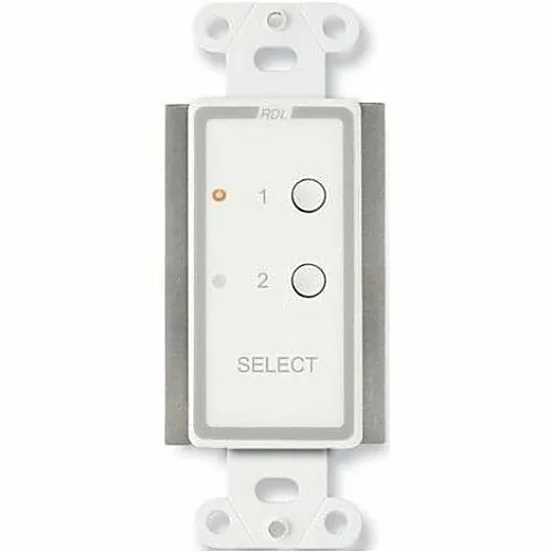 RDL D-RC2ST Series 2-Channel Remote Control for STICK-ON Audio or Video Sources, White
