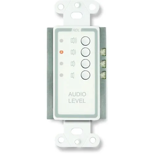 RDL D-RLC3 Remote Level Control, Preset Levels, Selectable System Levels, or Levels Plus Off, White