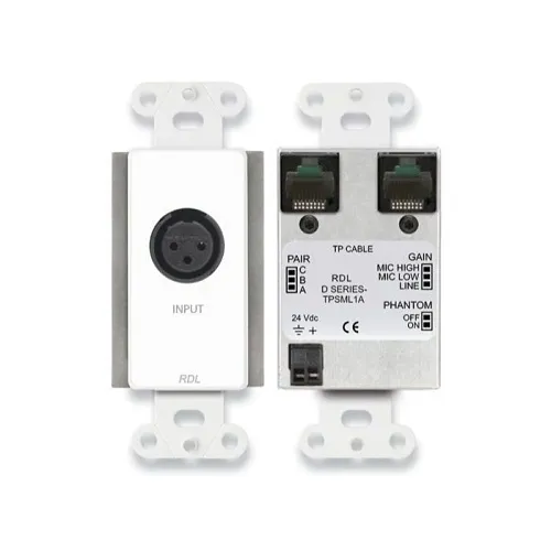 RDL D-TPSML1A Format-A Active Single-Pair Sender with XLR Mic/Line Input, Stainless Steel