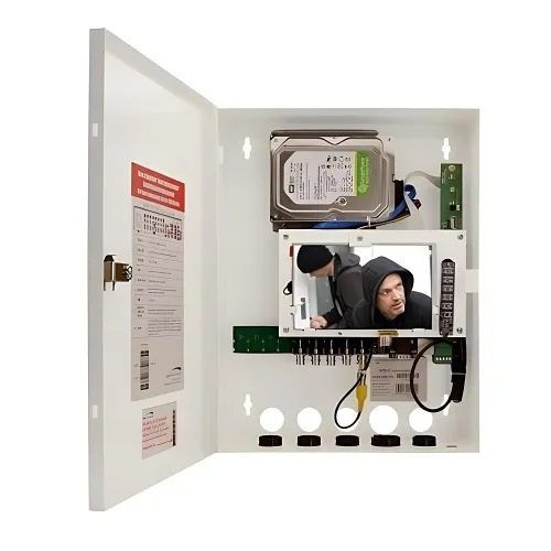 Speco D16WHUM24TB 16-Channel 4K IP HD-TVI Hybrid Video Recorder with Built-In Monitor, 24TB HDD