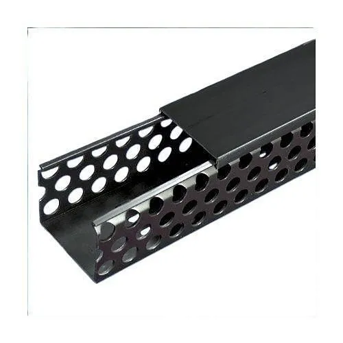 Panduit D1X4BL6 Round Hole Duct, Polyvinyl Chloride, 1"x4"x6', Black