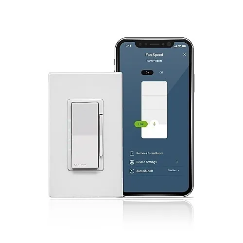 Leviton D24SF-1BW Decora Smart Wi-Fi 2nd Gen Fan Speed Controller, White
