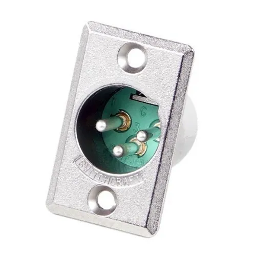 Switchcraft D3M D Series 3-Pin XLR Male with Silver Pins, Nickel