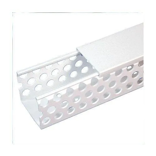 Panduit D3X3WH6 Round Hole Duct, Polyvinyl Chloride, 3"x3"x6', White